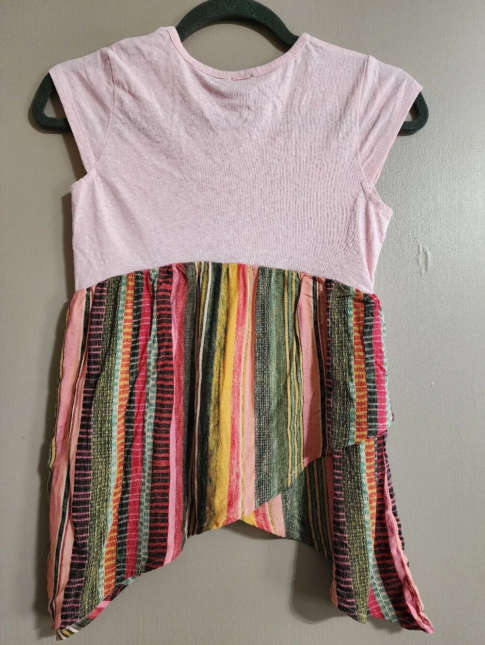 Boho Stripe Handkerchief Hem Top | True Craft | M Girls‎
